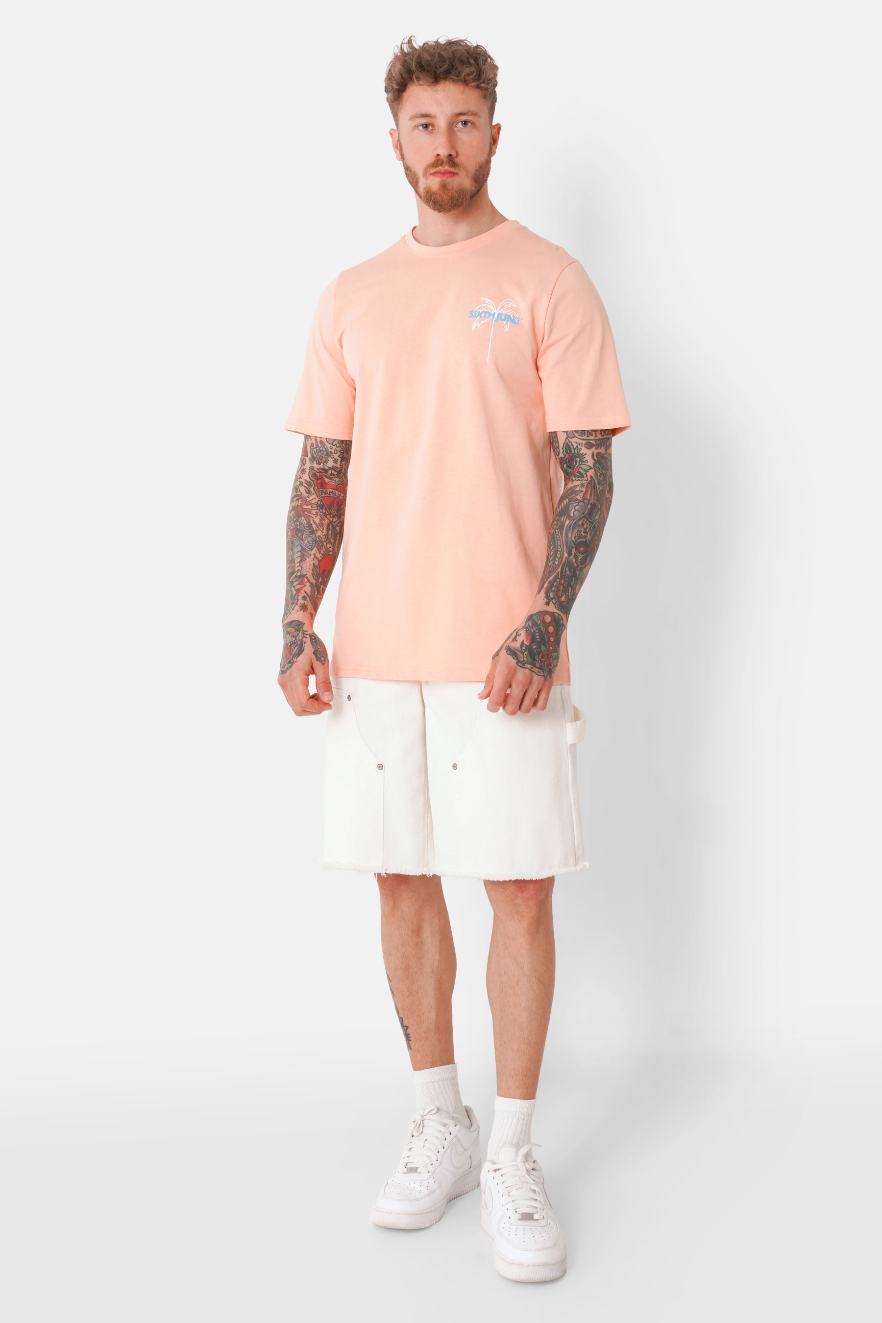 Beaches print t-shirt Orange