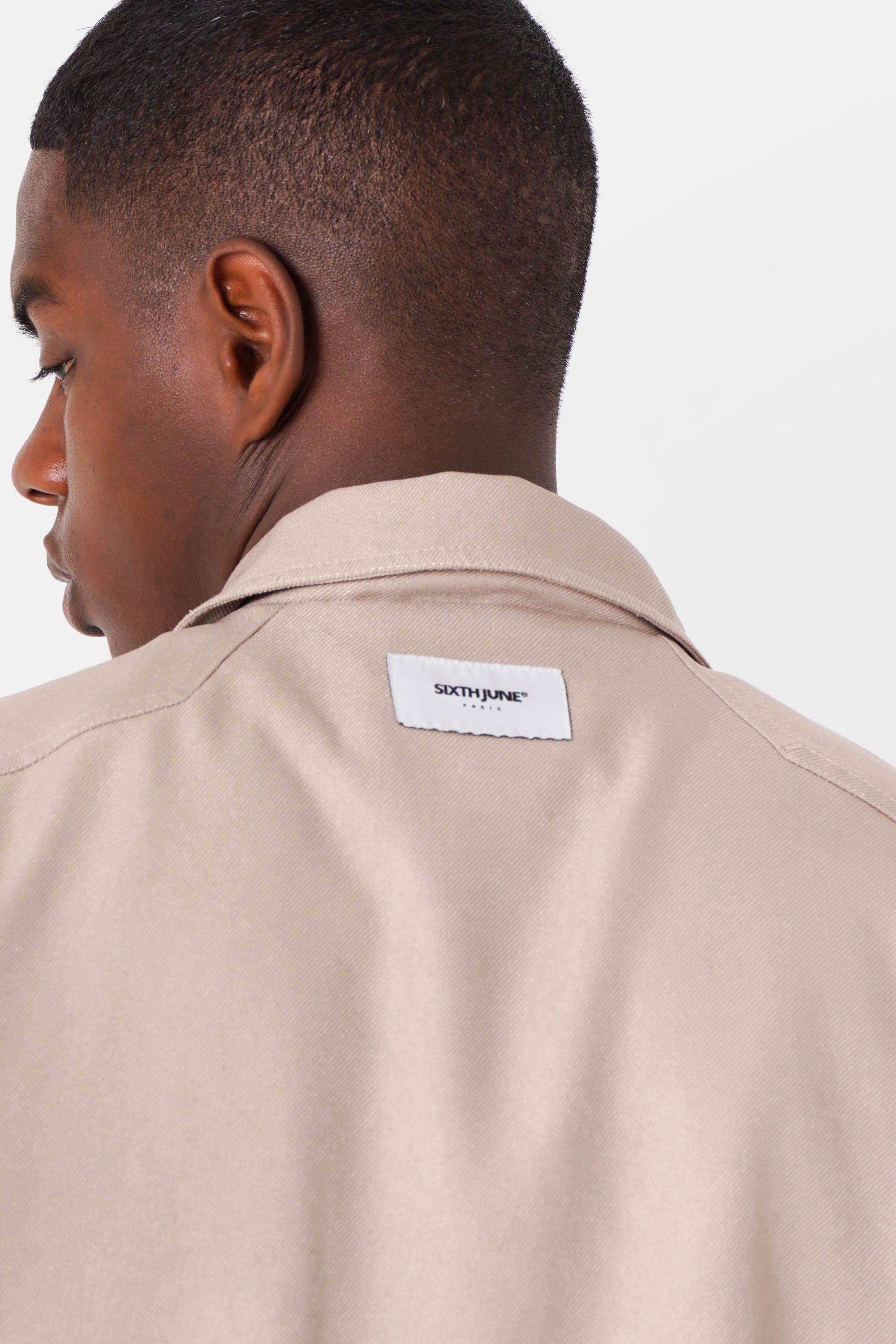 Veste boxy mousqueton Beige