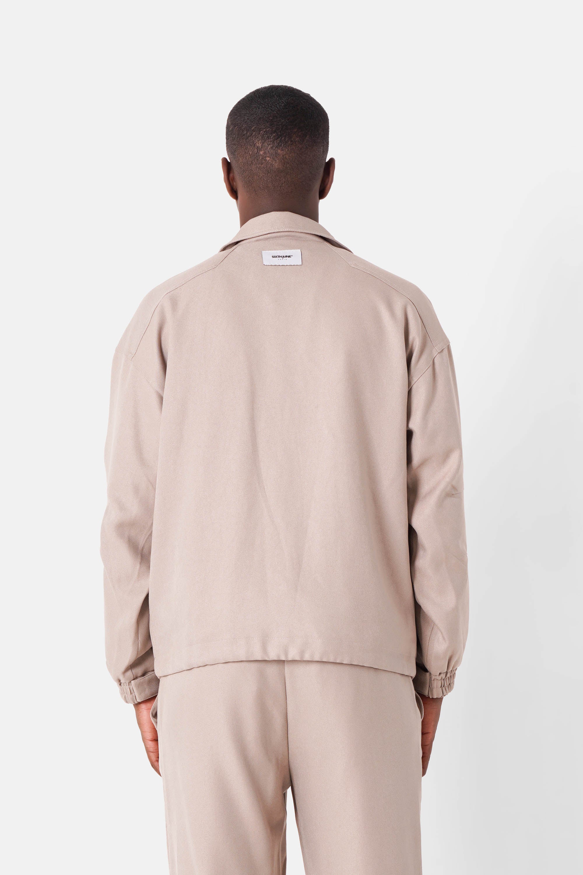 Veste boxy mousqueton Beige