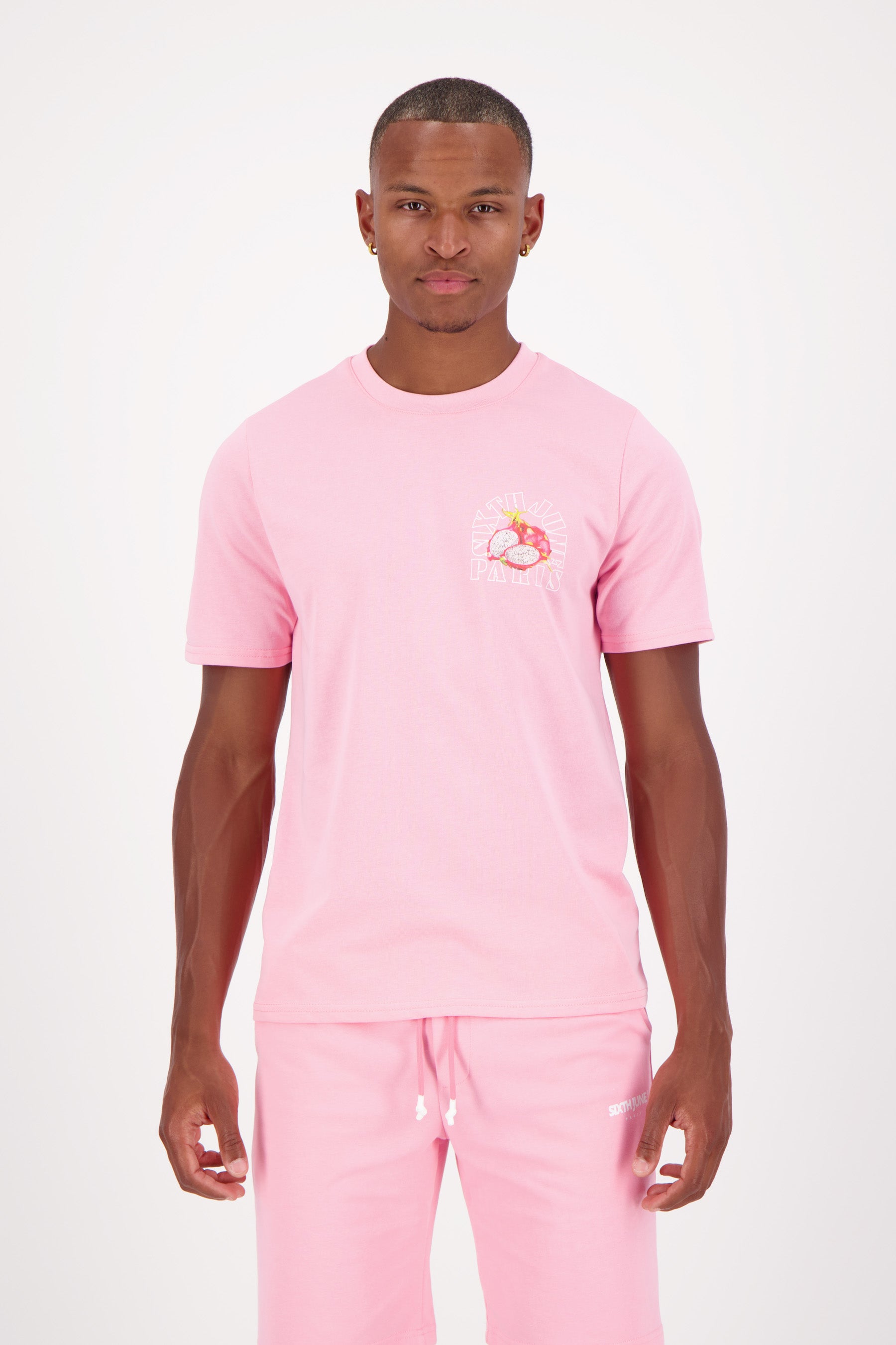 T-shirt imprimé logo fruit Rose