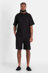 T-shirt texturée broderie Noir