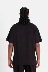 T-shirt texturée broderie Noir