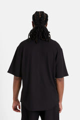 Chemise texturée broderie Noir