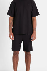 Short crochet broderie Noir