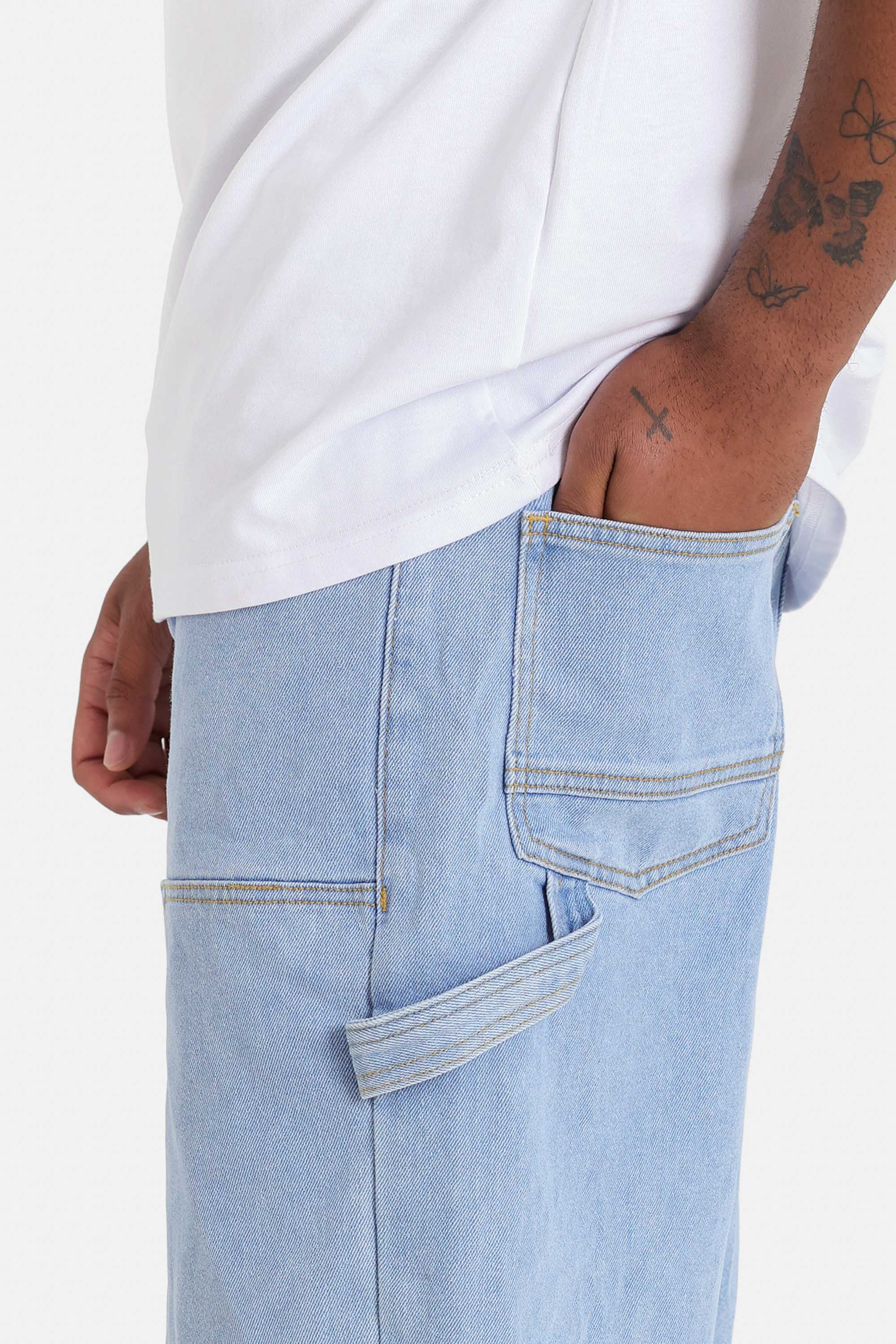 Short jean carpenter Bleu clair