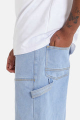 Short jean carpenter Bleu clair