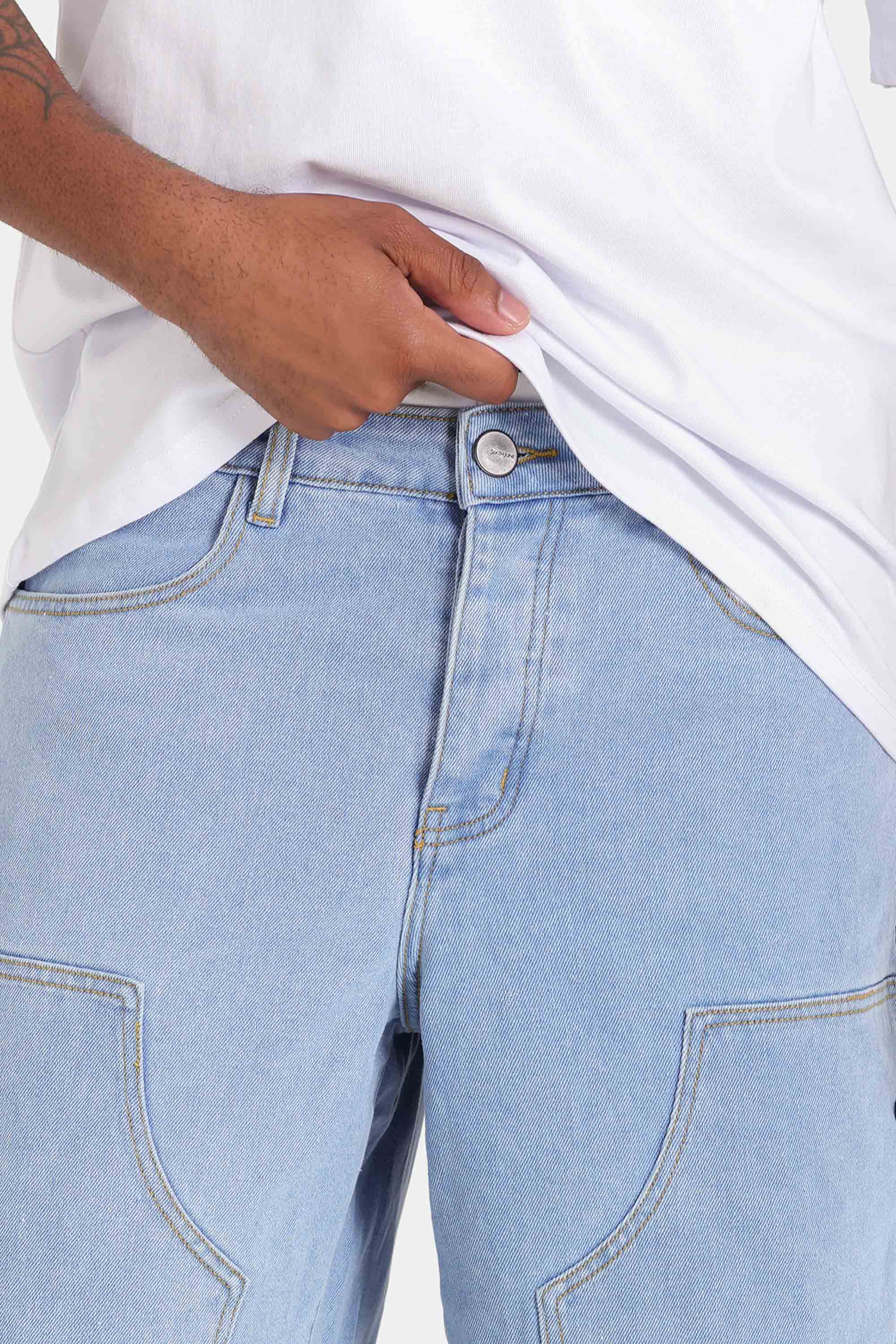 Short jean carpenter Bleu clair