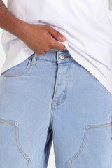 Short jean carpenter Bleu clair
