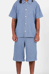 HEART printed denim short