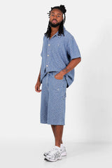 HEART printed denim short