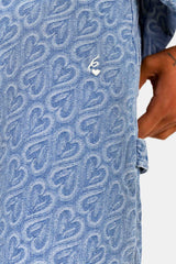 HEART printed denim short