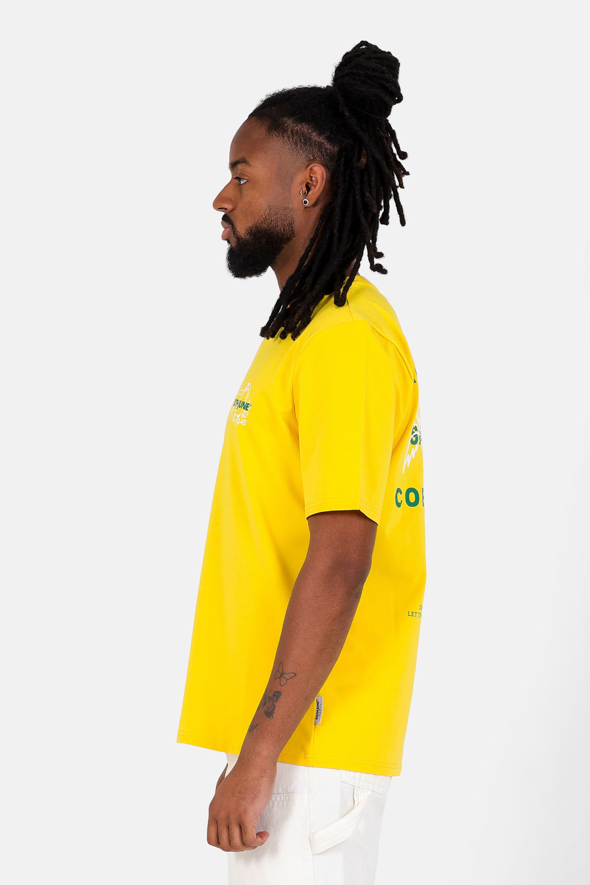 T-shirt Rio print Jaune