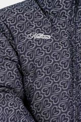 HEART printed puffer jacket