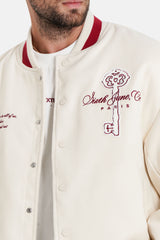 KEY printed varsity jacket