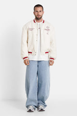 KEY printed varsity jacket
