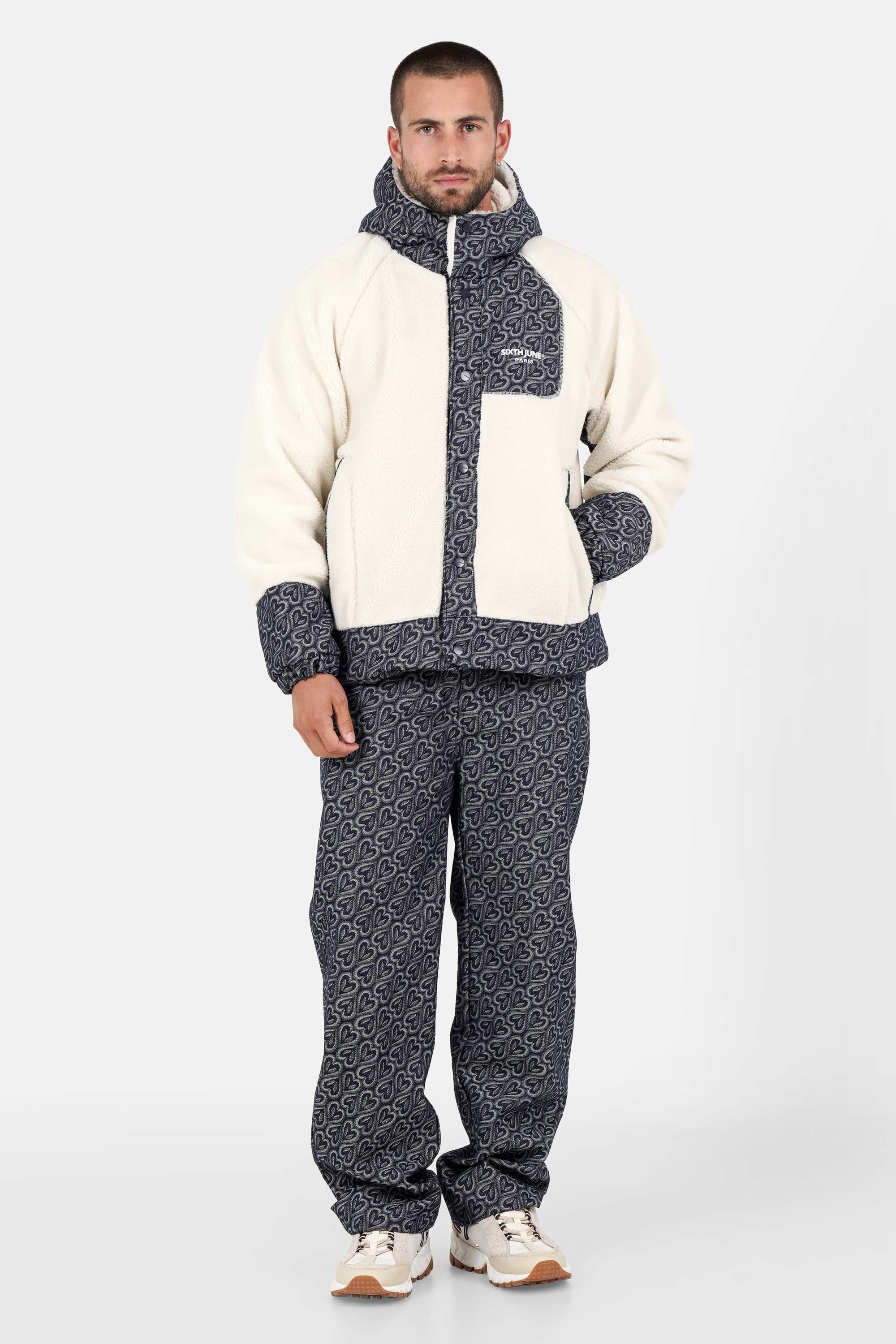 SHERPA heart denim jacket