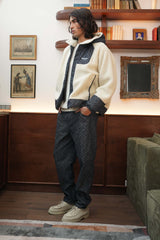 SHERPA heart denim jacket