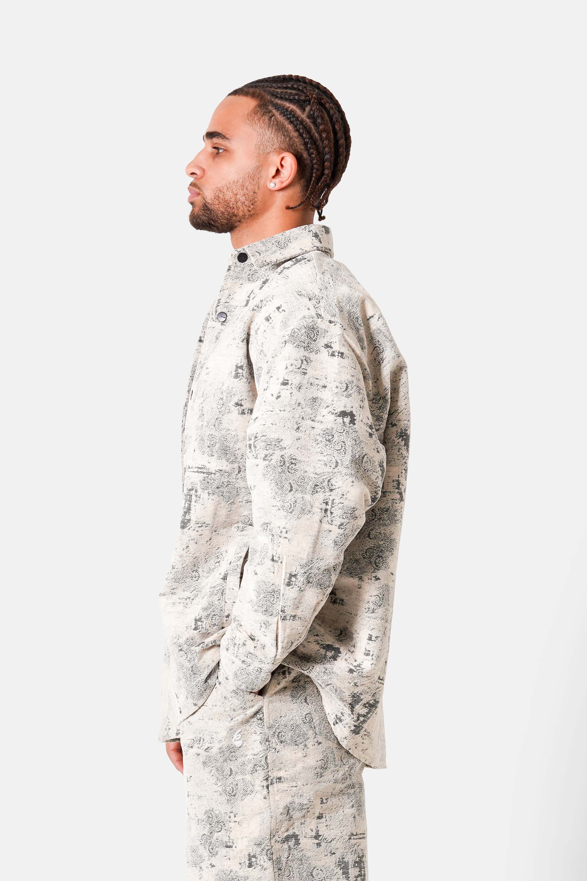 TEXTURED paisley l/s shirt