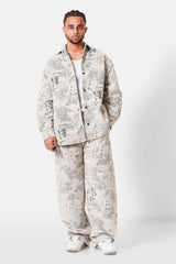 TEXTURED paisley l/s shirt