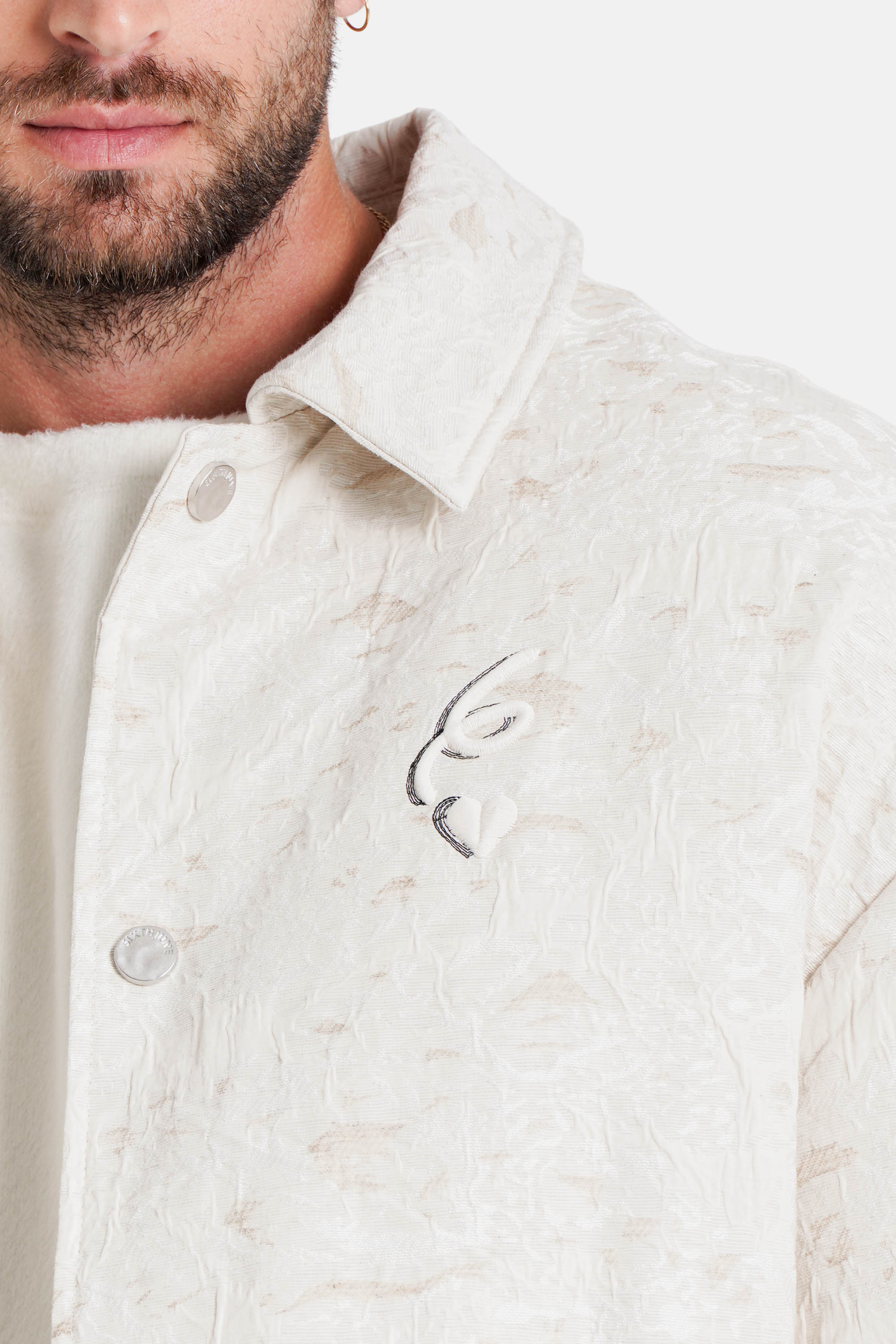 BIG heart textured jacket