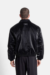 VEGAN leather boxy Jacket