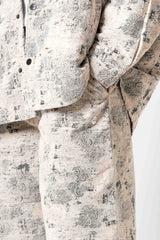 TEXTURED paisley pant