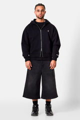 HEART embroidery zip up hoodie