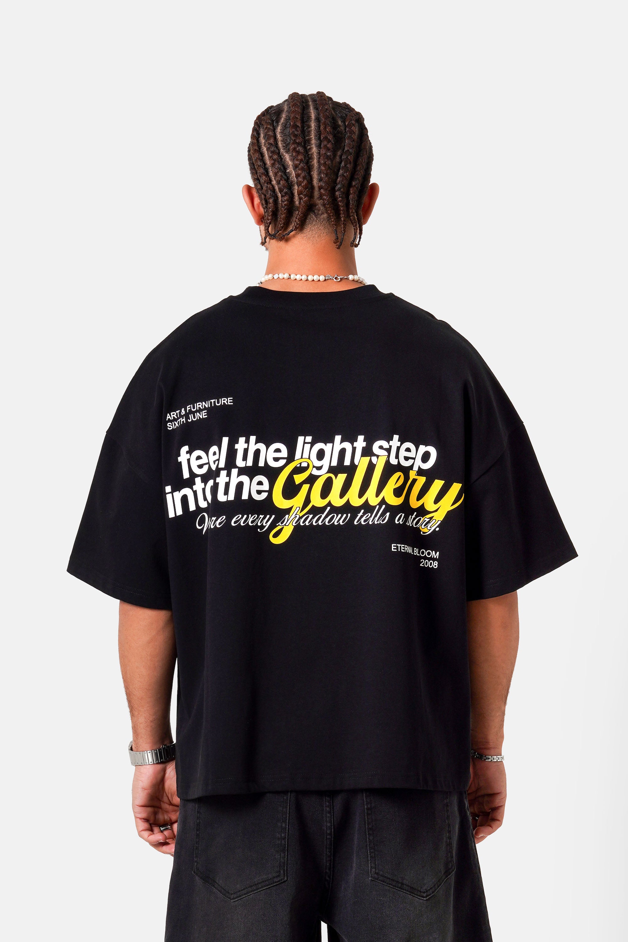 GALLERY back print s/s t-shirt