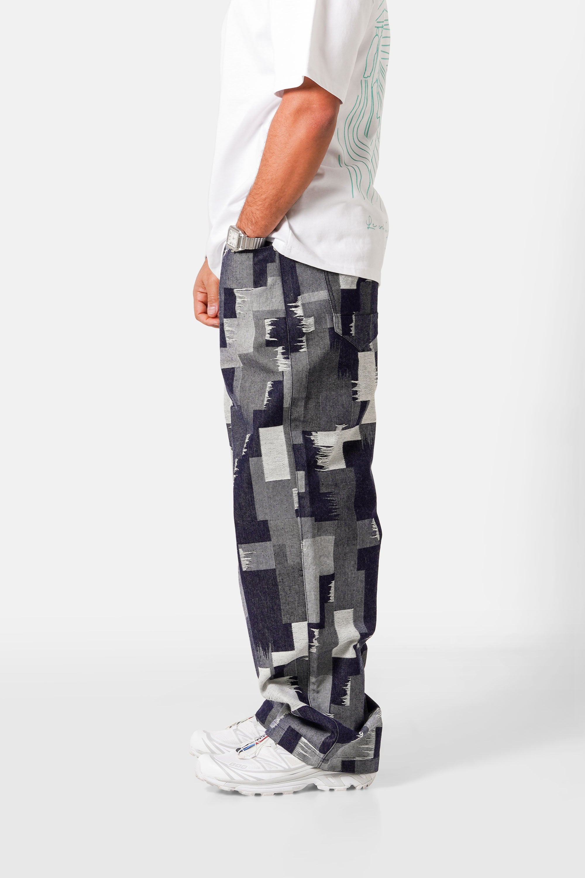 PATCHWORK denim pant