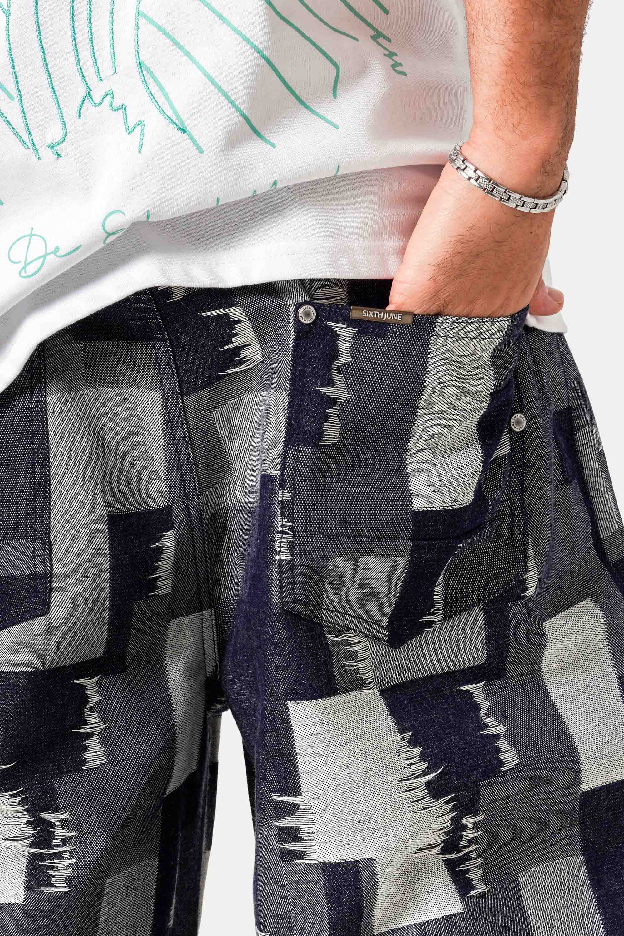 PATCHWORK denim pant