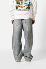 WASHED baggy denim jean