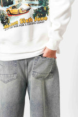 WASHED baggy denim jean
