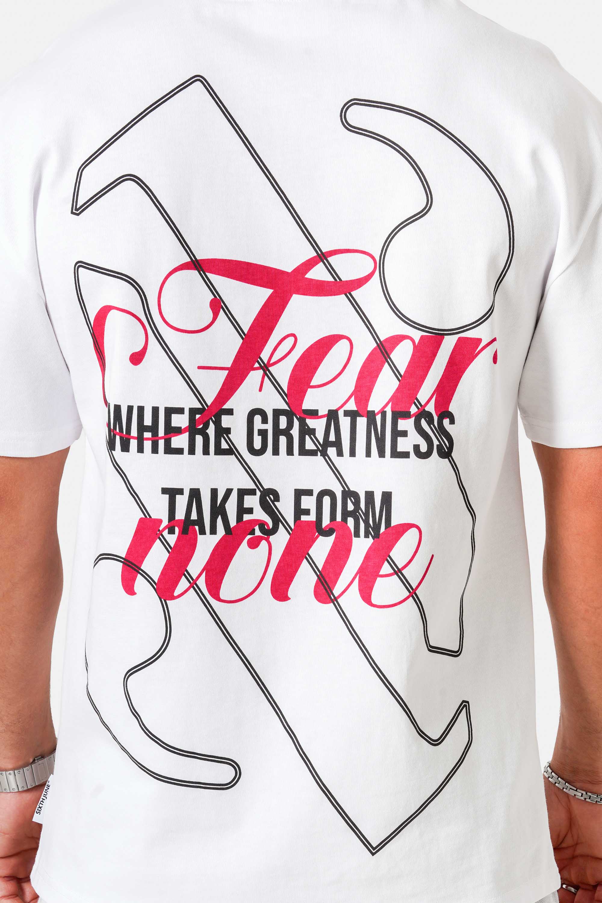 FEAR NONE print s/s t-shirt