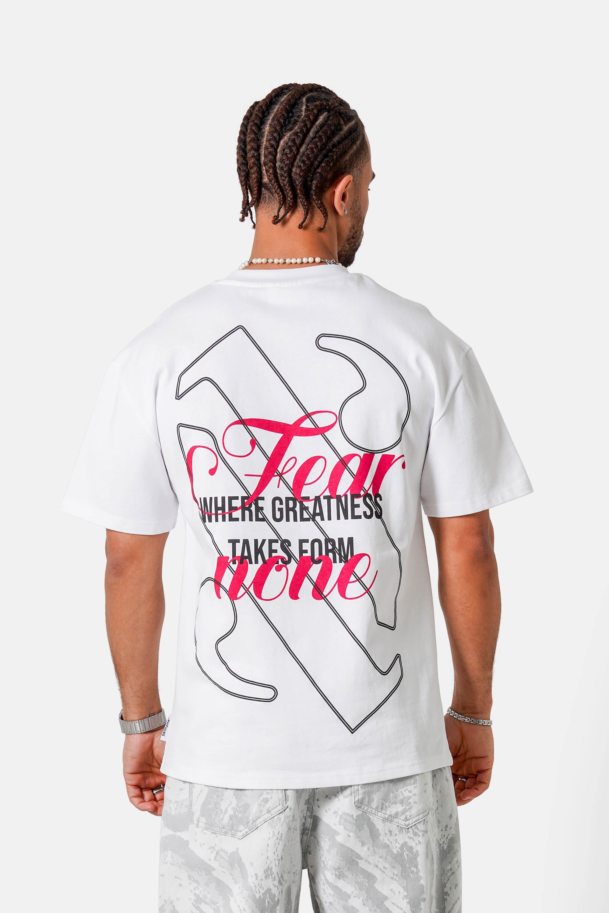 FEAR NONE print s/s t-shirt