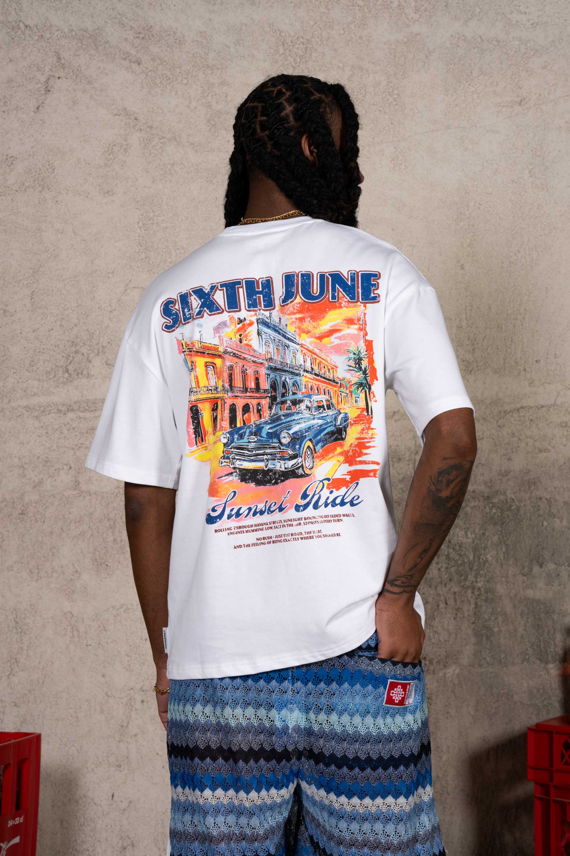 CUBAN CAR printed s/s t-shirt