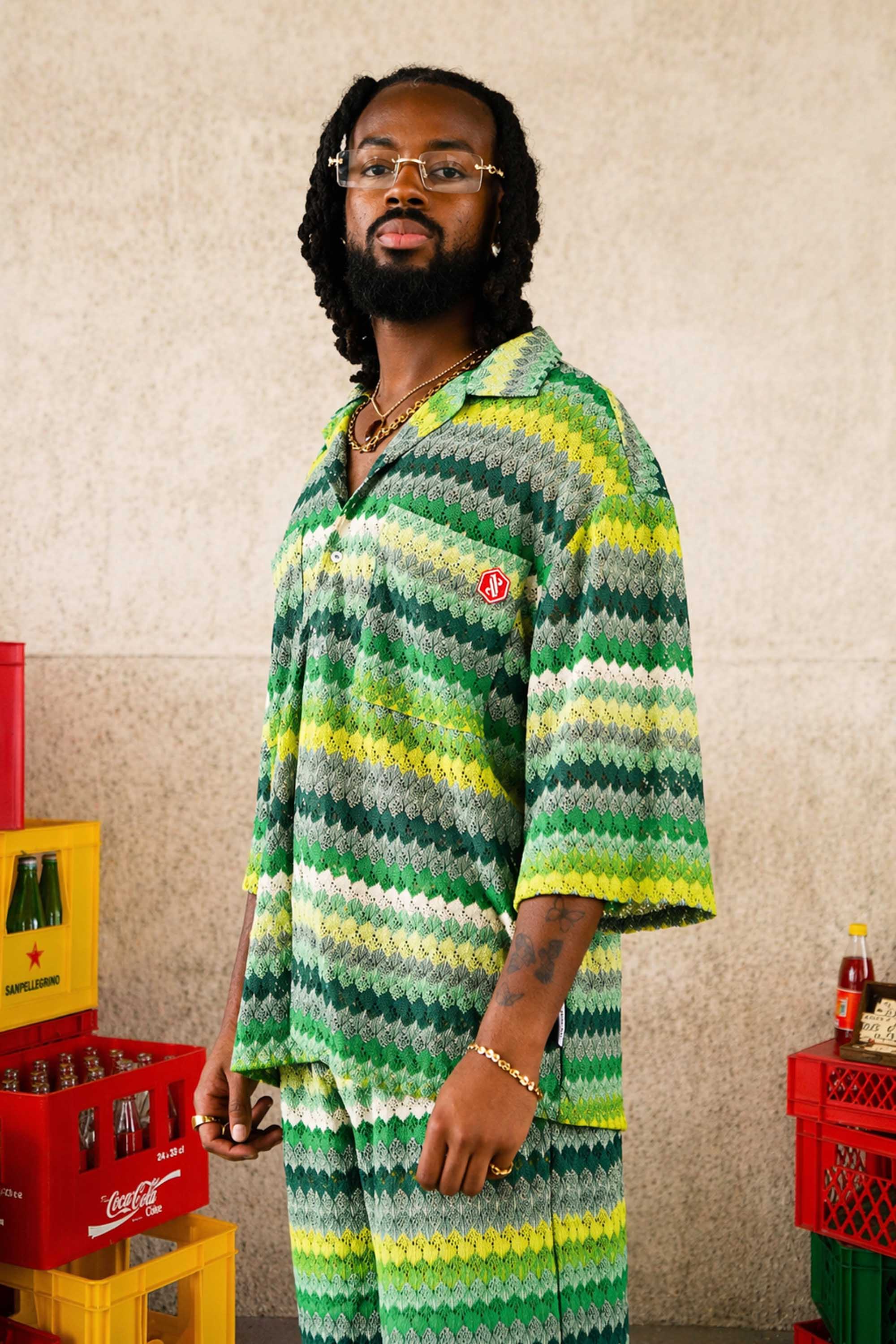 CROCHET colorful s/s shirt