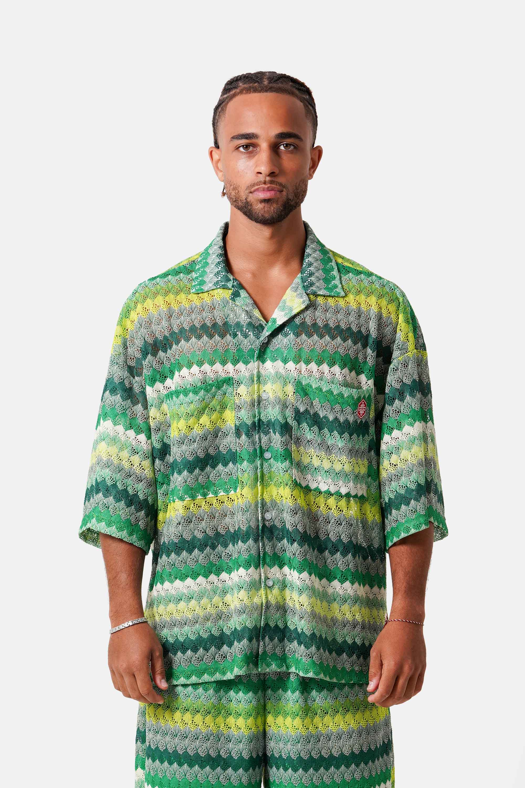 CROCHET colorful s/s shirt