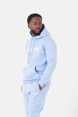 Fleece logo hoodie light Blue