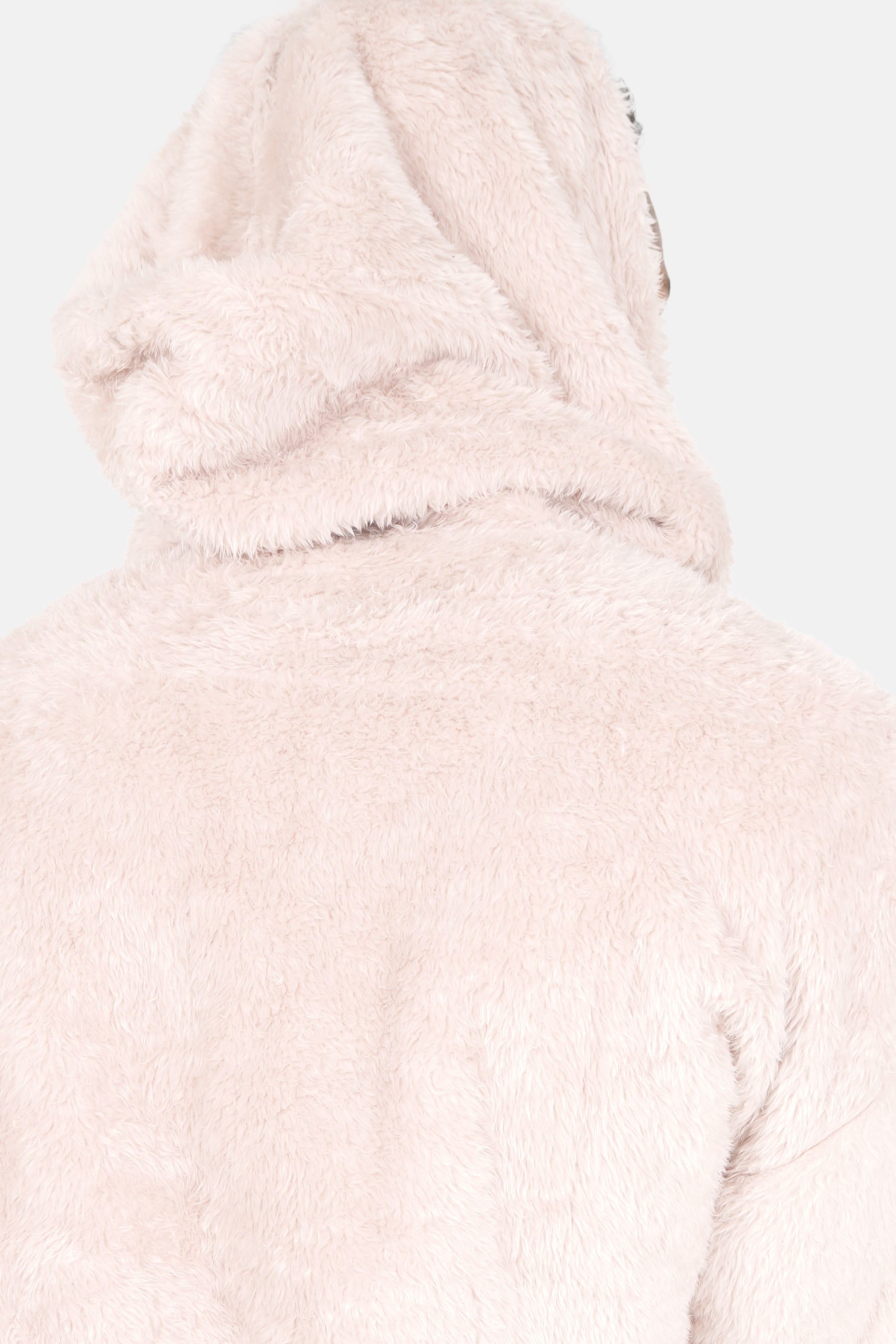 Sweat oversize capuche duveteux Beige