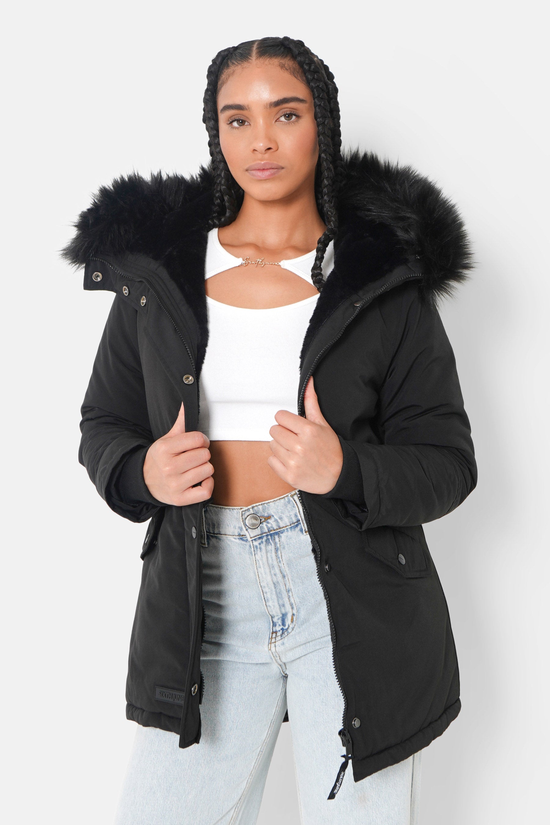Fur Parka Black