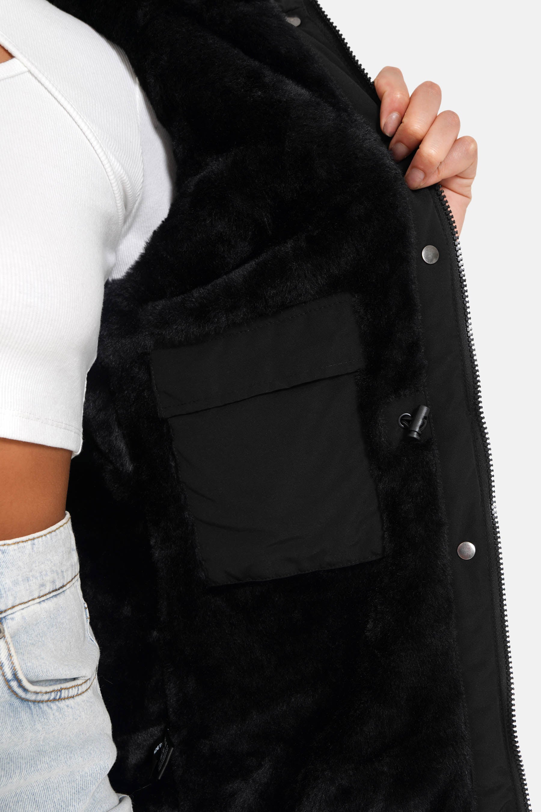 Fur Parka Black