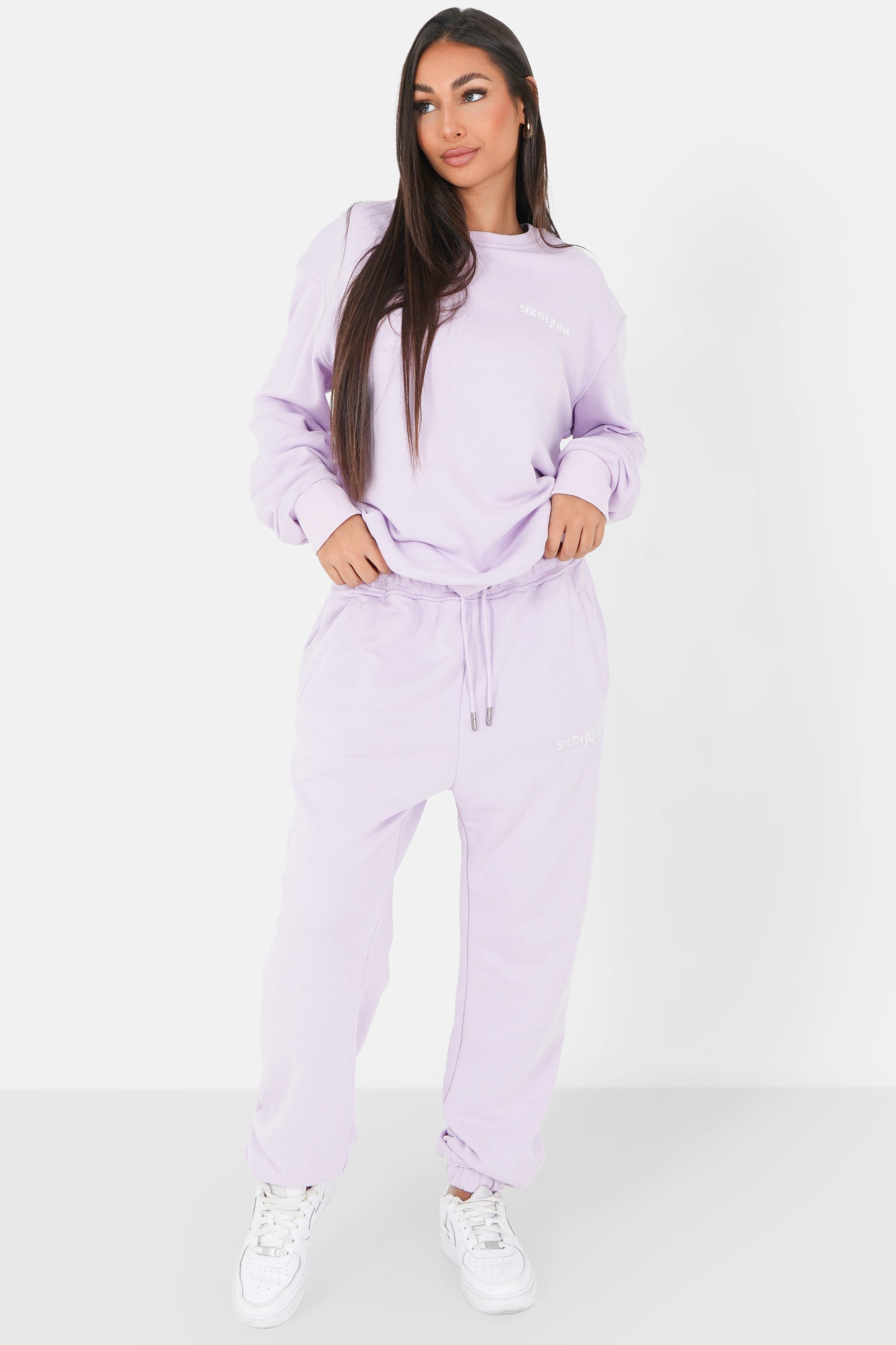 Jogging + sweat logo brodé Violet clair