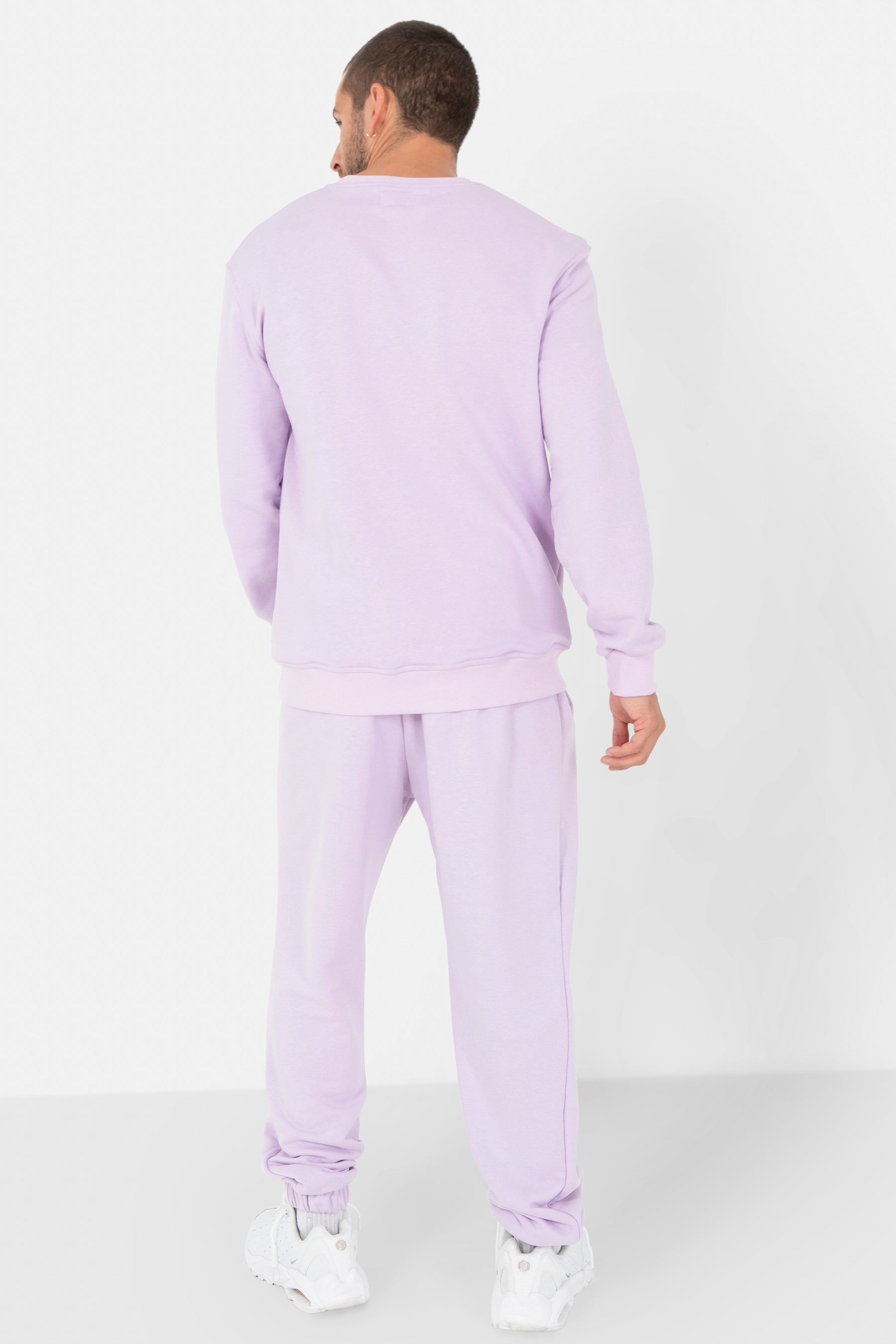 Jogging + sweat logo brodé Violet clair