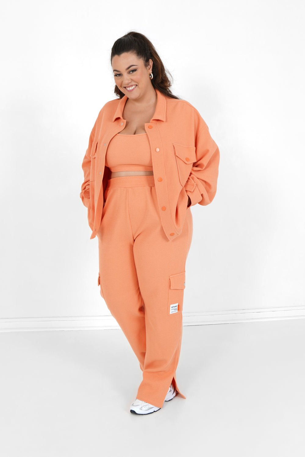 Waffle logo bra Orange