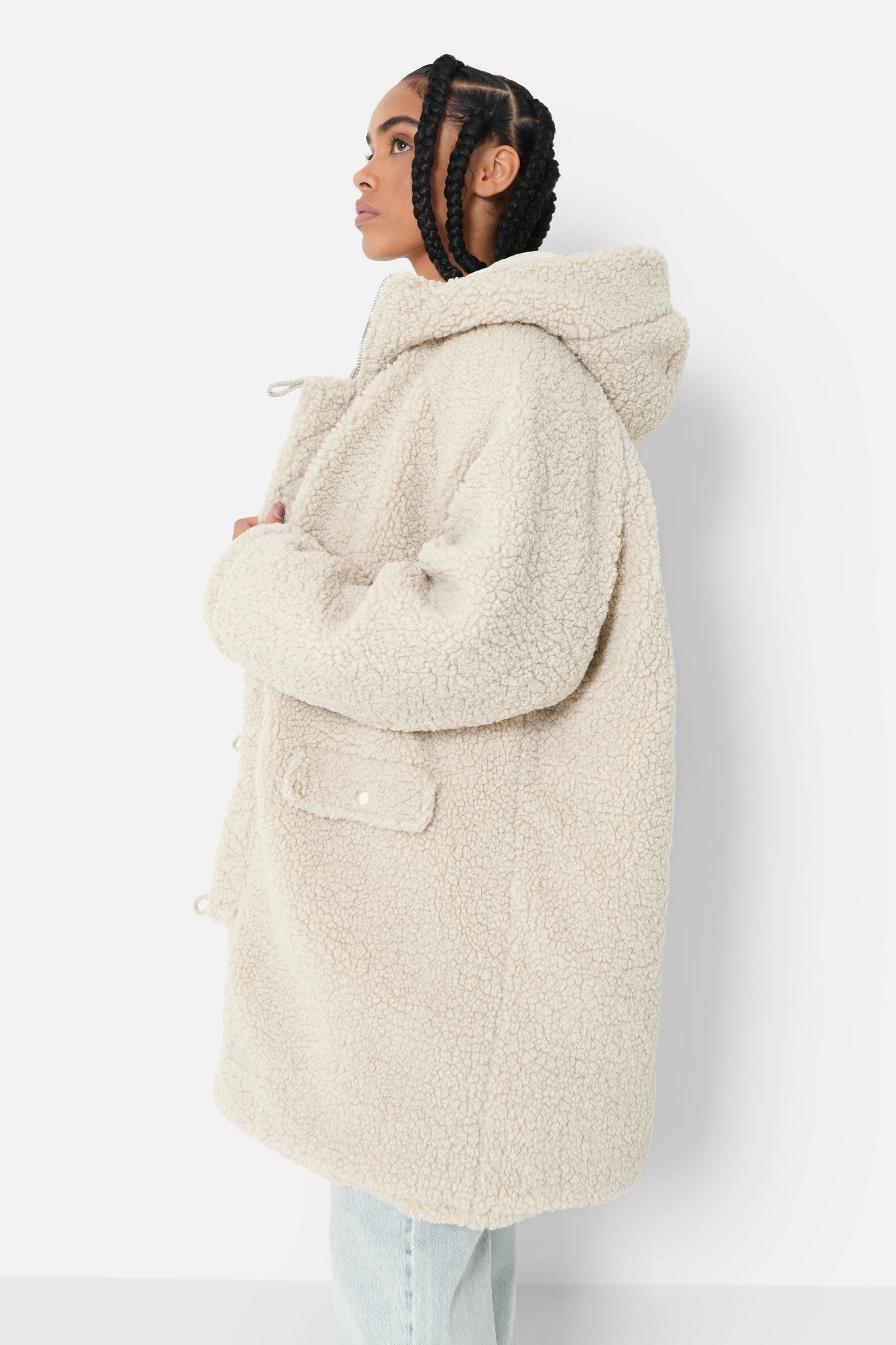 Manteau oversize réversible Beige