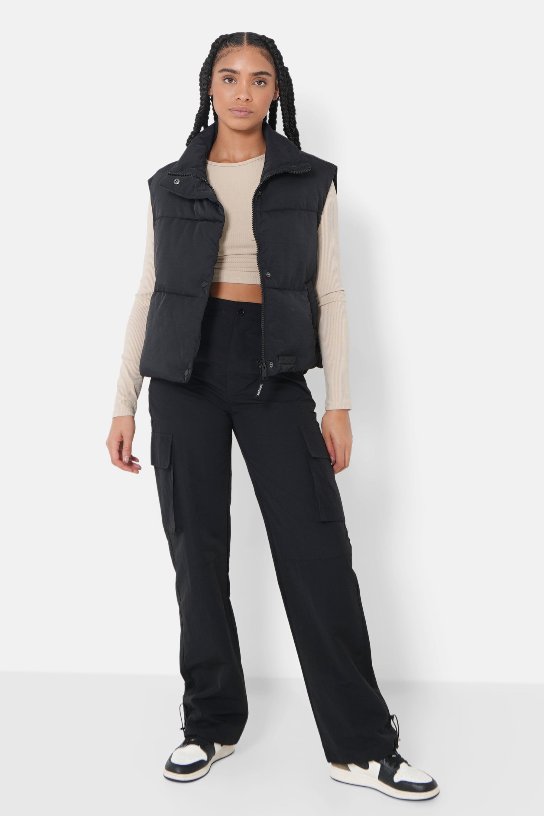 Doudoune sans manches oversize Noir