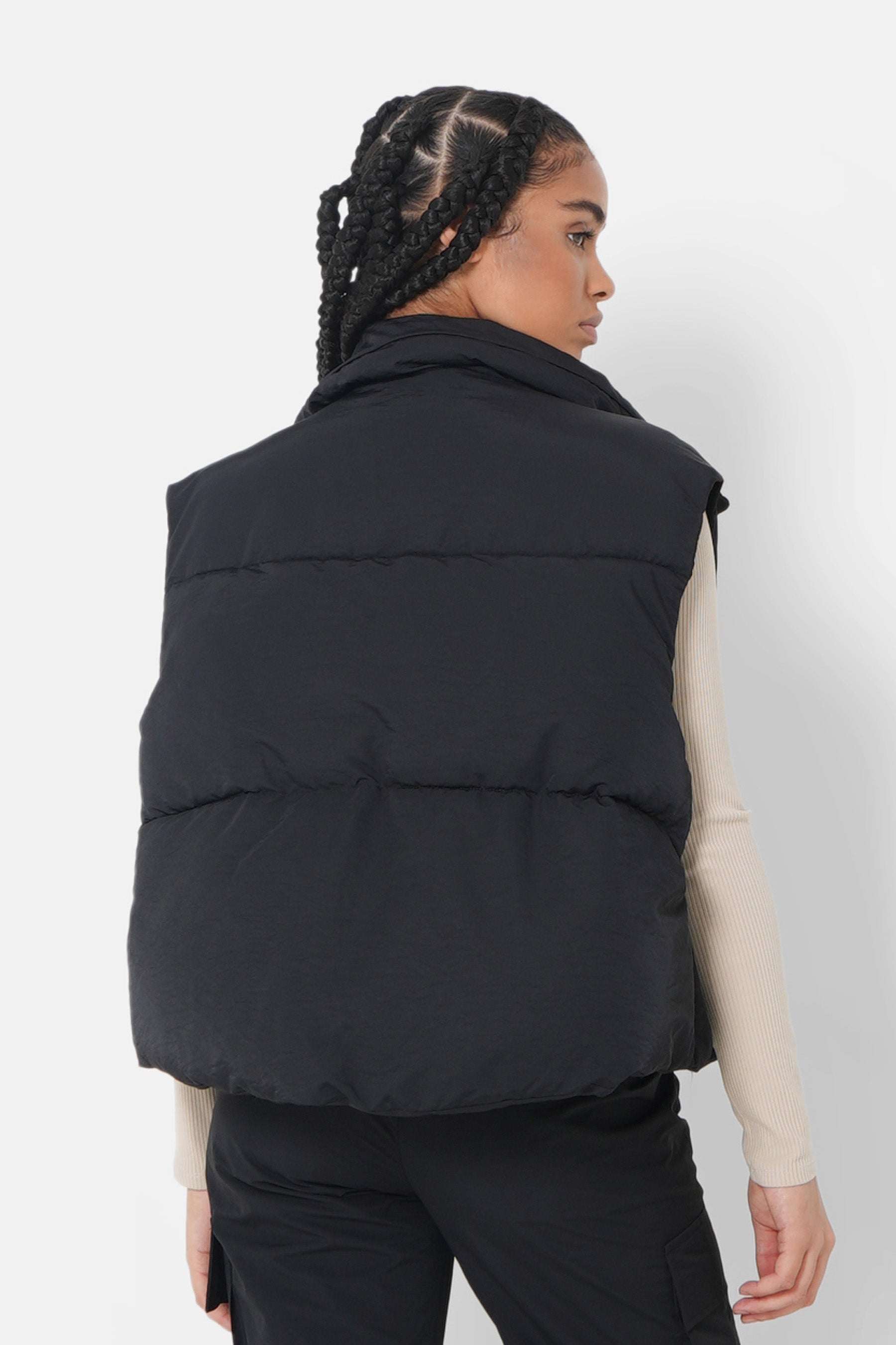 Doudoune sans manches oversize Noir