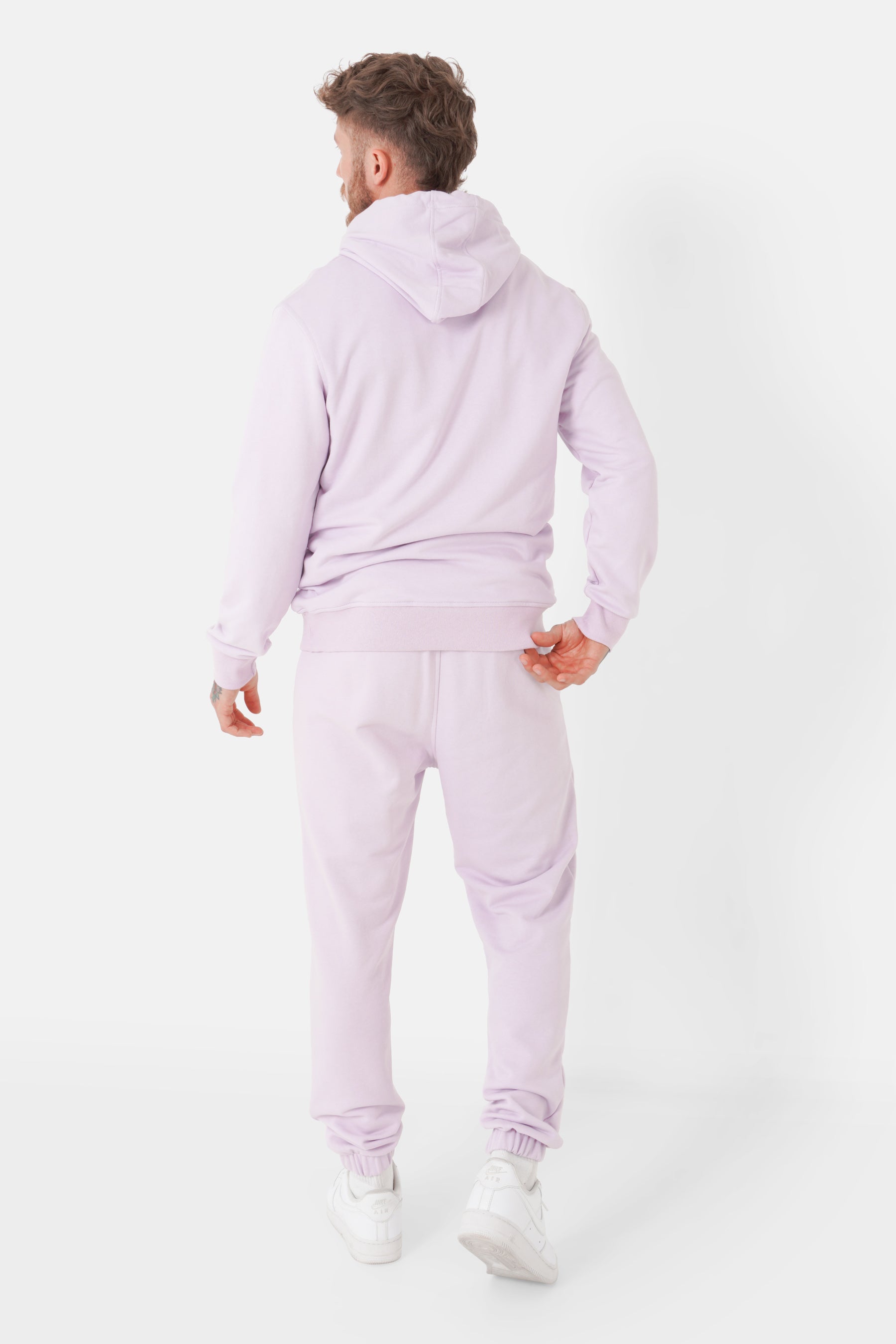 Jogging + sweat capuche logo brodé Violet clair