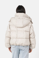IRIDESCENT oversized puffer jacket