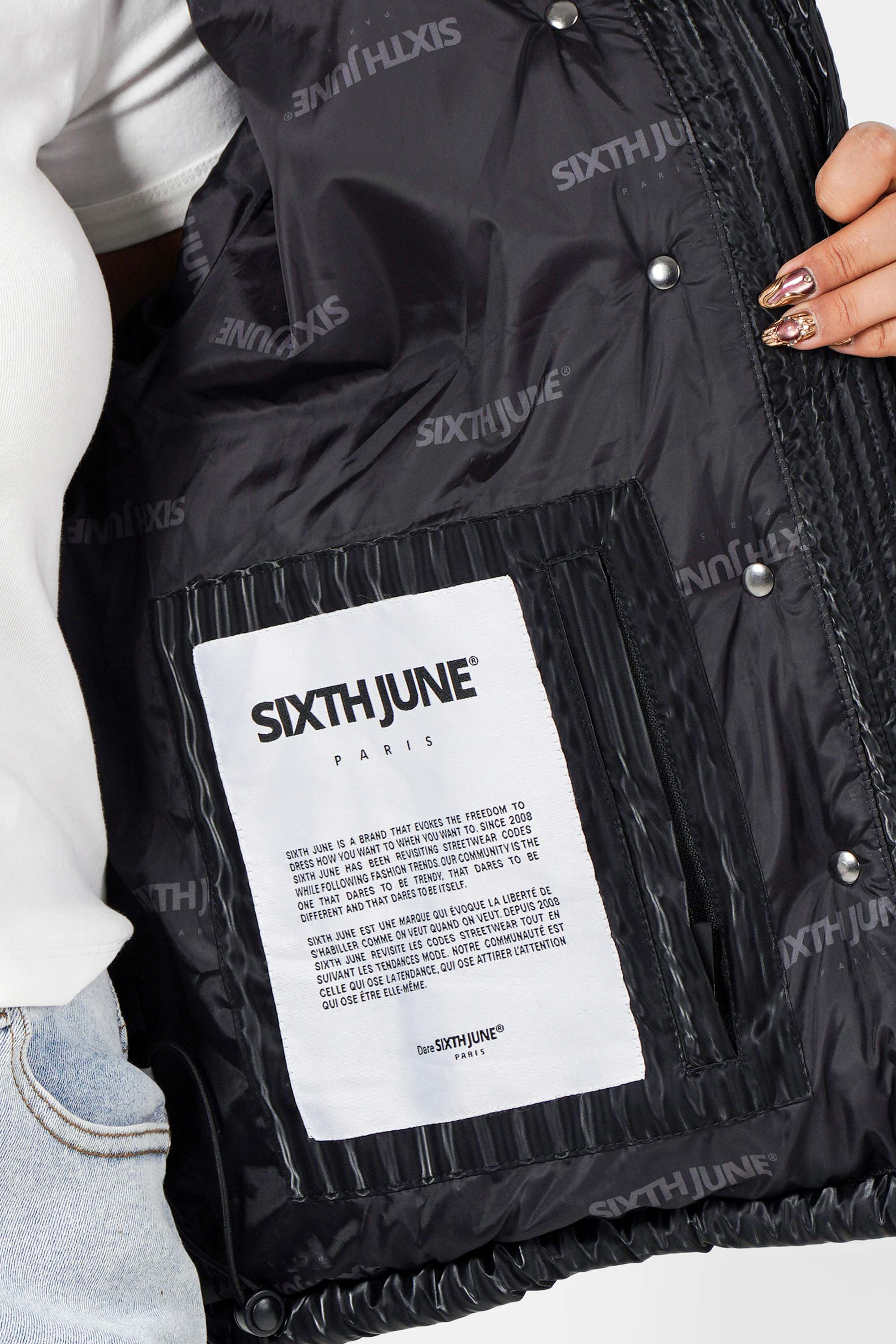 IRIDESCENT oversized puffer jacket